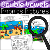 Vowel Teams Phonics Picture Search Worksheets Double Vowels