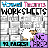 Vowel Teams Worksheets: Double Vowels Picture & Word Sorts