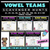 Vowel Teams Scavenger Hunt Bundle - 5 Indoor Movement Lear