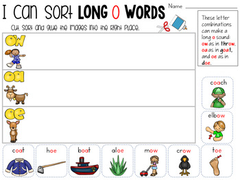 Vowel Teams Word Sort Worksheets Distance Learning by Rock Paper Scissors