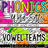 Vowel Teams Scavenger Hunt and Phonics Sorts | Get Up and MOVE!