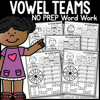 Preview of Vowel Teams Word Work