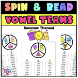 Vowel Teams Word Work Spin and Read - Summer / May