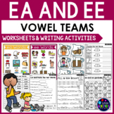 Vowel Teams Worksheets- Long Vowels EE and EA Activities (Phonics Worksheets)