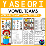 Vowel Teams Worksheets: Y as Long Vowel E and I - First Gr