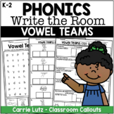 Vowel Teams Write the Room | Vowel Digraphs | Long Vowels 