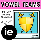 IE Vowel Teams {Long E Sound} No Prep Phonics Printables w