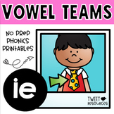 IE Vowel Teams (Long I Sound) No Prep Phonics Printables w