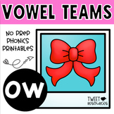 OW Vowel Teams No Prep Phonics Printables with Color Posters