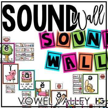 Preview of Vowel Valley Sound Wall | Science of Reading Phonics Posters