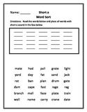 Vowel Word Sort worksheets 16 pages.... Review or homework