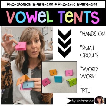 Preview of Vowel sound tents | Short Vowel cards | OG Vowel Tents | vowel intensive drills