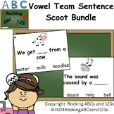 Vowel team sentence Scoot/Write the Room Task Card Bundle