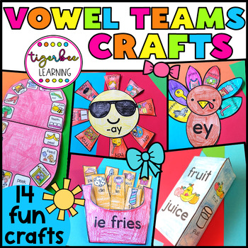 Preview of Vowel teams phonics craft projects