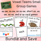 Vowel teams (vowel digraphs) reading phonics card game BUNDLE