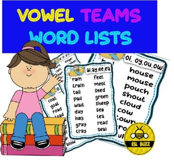 Preview of Vowel teams word lists