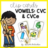 Long & Short Vowels Worksheets & Activities: Clip Cards fo
