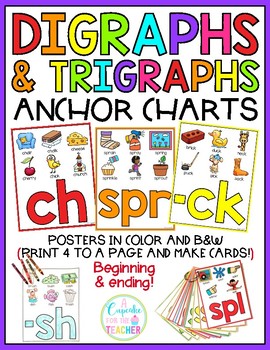Preview of Digraphs & Trigraphs Anchor Charts