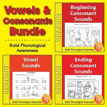 Vowel Sounds Consonants Phonological Awareness Bundle Basic