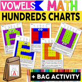 Hundred Charts | Vowels | Vowel Bag Activity | Color by Nu