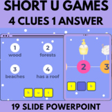 Vowels Short U Phonics | ELA Review Game Four Clues One An
