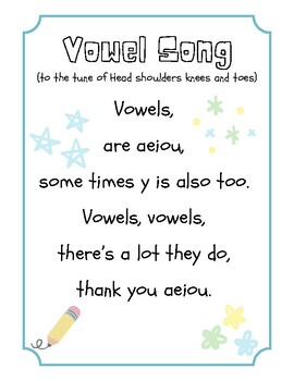Preview of Vowels Song