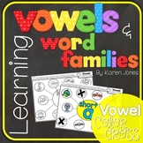 Vowels and Word Families {Phonics Worksheets -Vowel Color 