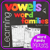 Vowels & Word Families {Word Family Mazes}