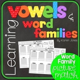 Vowels & Word Families {Phonics Worksheets -Word Family Pi