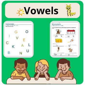 Preview of Vowels Worksheets For Kindergarten