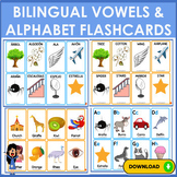 Vowels and Alphabet Flashcards in Spanish and English