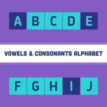 Vowels and Consonants Alphabet by PAPERZIP | TPT