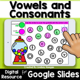 Vowels and Consonants Digital Activities for Google Classroom