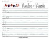 Vowels- vocales worsheets- English & Spanish