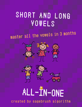Preview of Vowels workbook all-in-one bundle [short and long vowels]