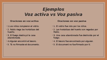 Voz activa y voz pasiva by Todo educativo | Teachers Pay Teachers