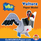 King Vulture Craft Activity | 3D Paper Model