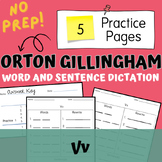 Vv Dictation Words and Sentences Orton Gillingham | Scienc