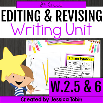 Preview of Editing and Revising Practice, Lessons, Checklist, 2nd Grade Writing W.2.5 W.2.6