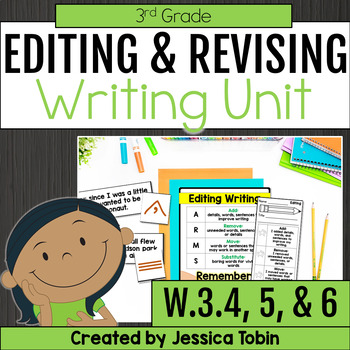 Preview of Editing and Revising Practice, Lessons, Checklist, 3rd Grade W.3.4, W.3.5, W.3.6