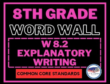 Preview of W 8.2 Vocabulary Word Wall (Explanatory Writing)