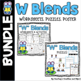 W Blends Bundle Worksheets, Puzzles, & Sorts