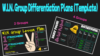 Preview of W.I.N. Block Group Differentiation Plans (Template)
