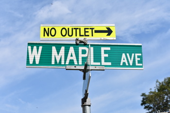W Maple Ave No Outlet Free Street Sign Picture by The Cool
