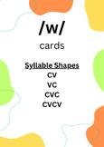 W Sound CV, VC, CVC, CVCV Articulation Cards