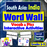 South Asia Word Wall with Activity Ideas - Geography, Cult