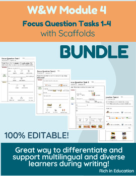 Preview of W&W Module 4 Focus Question Tasks - Writing Support - Grade 2 - 100% EDITABLE