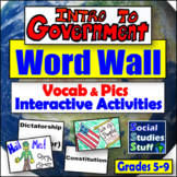 Types of Government Word Wall with Activity Ideas - 20 Voc