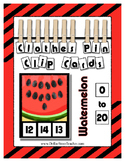 W is for Watermelon Counting to 20 Clip Cards Math Center 