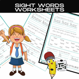 W riting Simple Sentences with Sight Words Worksheets